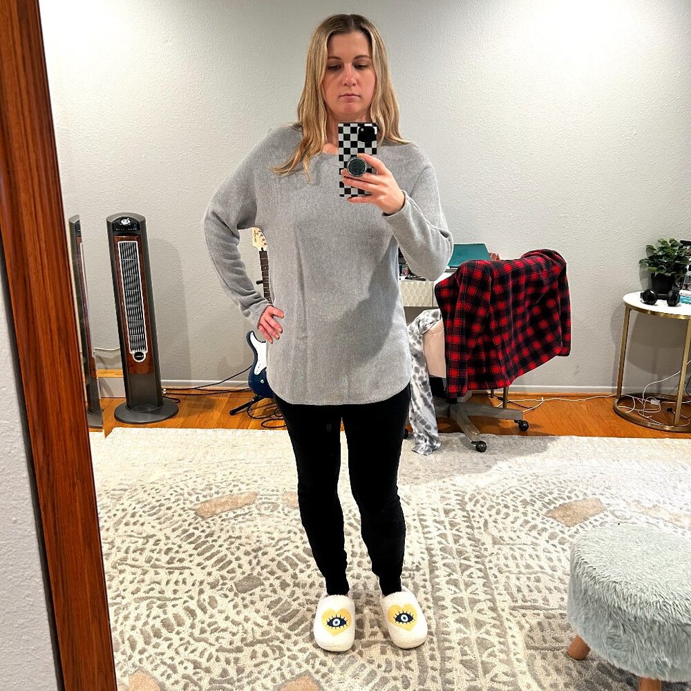 Michael Kors Gray Tunic Sweater